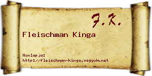 Fleischman Kinga névjegykártya