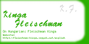 kinga fleischman business card